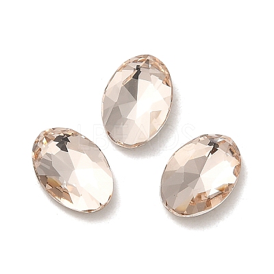 Glass Rhinestone Cabochons RGLA-P037-08B-D261-1