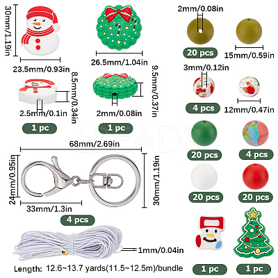 DIY Christmas Keychain Making Kit DIY-SC0022-54-1