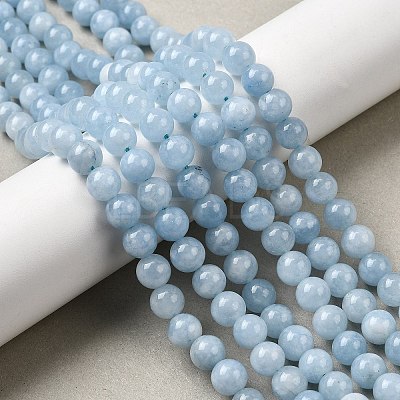 Natural Chalcedony Beads Strands G-S333-8mm-004-1-1