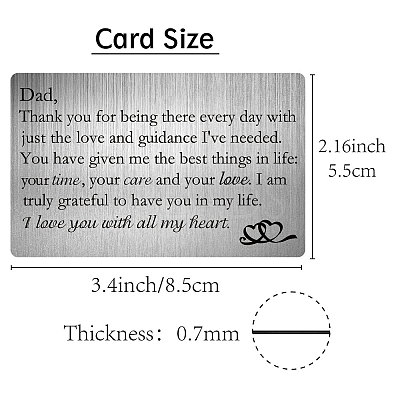 Rectangle 201 Stainless Steel Blank Thermal Transfer Wallet Card DIY-WH0252-006-1