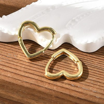 Brass Huggie Hoop Earrings EJEW-F245-05G-1
