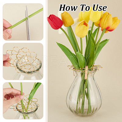 3Pcs 201 Stainless Steel Flower Arrangement Insert Lids DIY-UN0005-92G-1