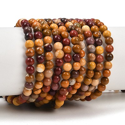 Round Natural Mookaite Beads Strands X-G-F216-4mm-19-1