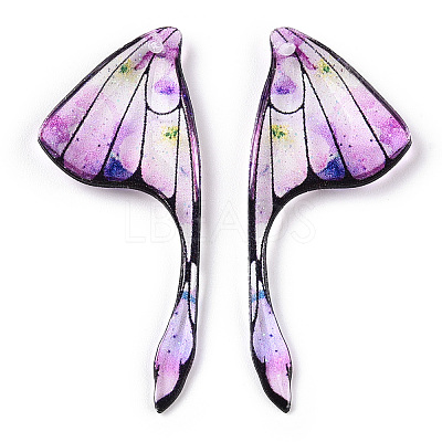 Epoxy Resin Wing Pendants RESI-TAC0021-96P-1