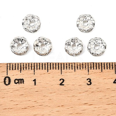 Brass Grade A Crystal Rhinestone Spacer Beads RB-A006-7MM-S-1