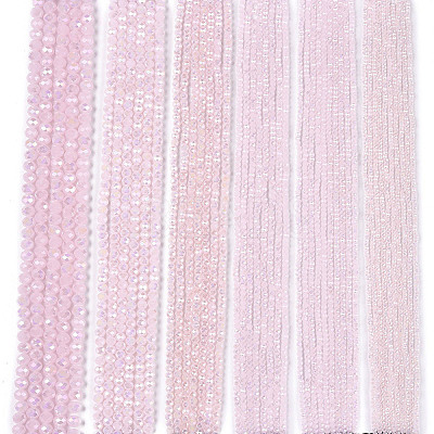 Electroplate Glass Beads Strands EGLA-A044-J1mm-B02-1