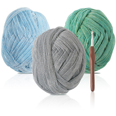 3 Skeins 3 Colors Polyester Yarn DIY-MB0002-06B-1