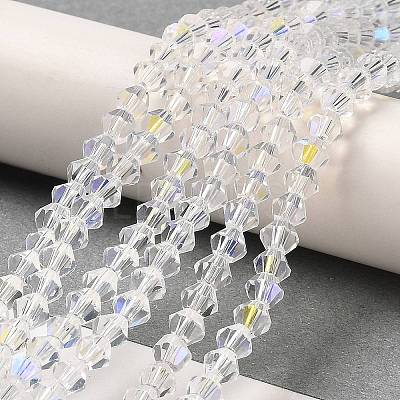 Transparent Electroplate Glass Beads Strands LS-GLAA-F029-2mm-D13-1