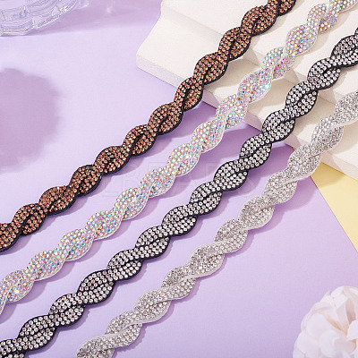 4 Yards 4 Colors Rhinestone Ribbon OCOR-TA0003-12-1