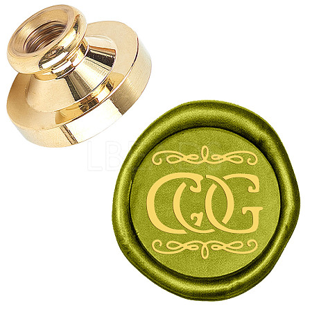 Wax Seal Brass Stamp Head AJEW-WH0209-364-1