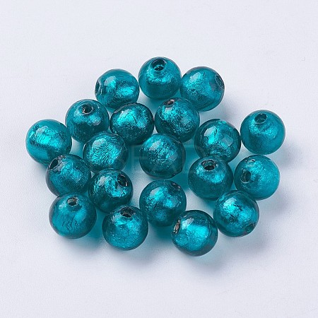 Handmade Silver Foil Lampwork Beads LAMP-J089-P11-1