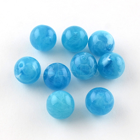 Acrylic Imitation Gemstone Beads OACR-R029-10mm-12-1