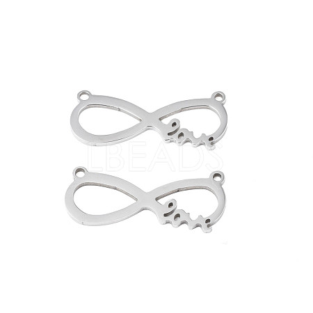 201 Stainless Steel Connector Charms STAS-N095-098-1