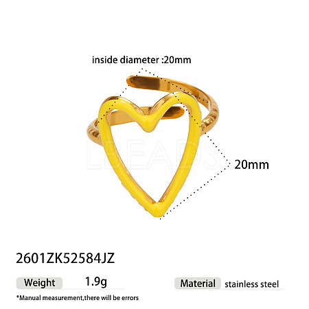 304 Stainless Steel Cuff Open Rings WG92D45-01-1