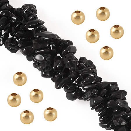 1 Strand Natural Obsidian Chip Beads Strands G-TAD0001-04-1