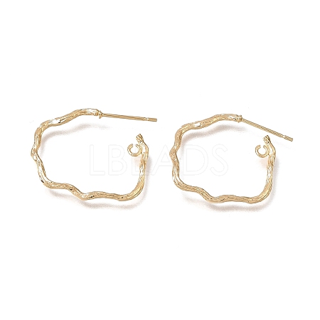 Brass Stud Earring Findings CU-CBA7960-03G-1