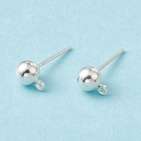 Brass Ball Post Ear Studs X-EC254-S-1