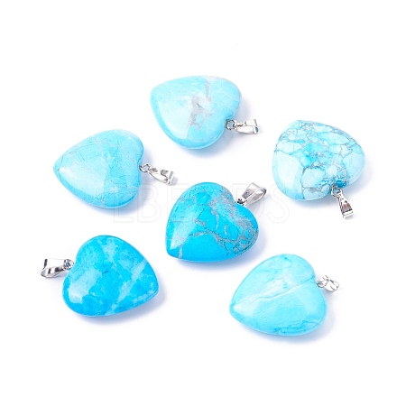 Natural Turquoise Pendants G-G956-B48-FF-1