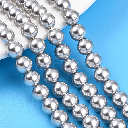 Baking Paint Pearlized Glass Pearl Bead Strands HY-N002-8mm-A03-1