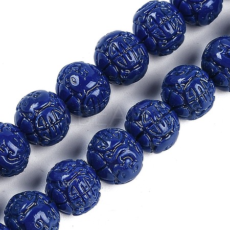 Synthetic Coral Carved Beads Strands CORA-M001-20A-1