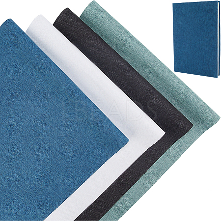8 Sheets 4 Colors Linen Book Covers DIY-CP0010-67B-1