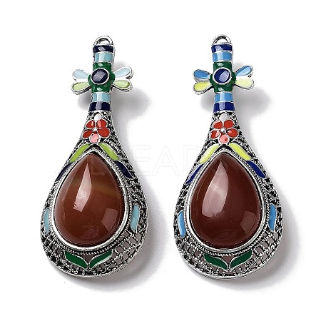 Tibetan Style Alloy Brooches JEWB-A021-04AS-07-1