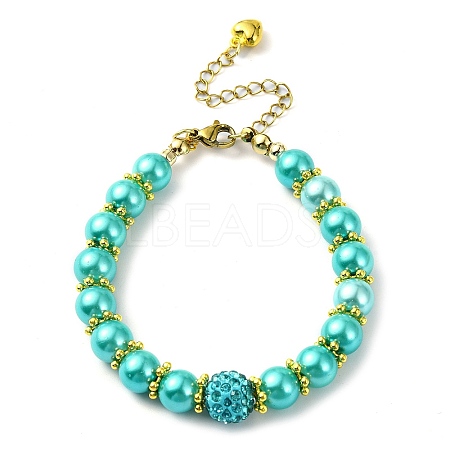 Glass Imitation Pearl Beaded Bracelets for Women BJEW-JB10034-03-1
