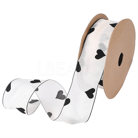 1Roll Printed Polyester Chiffon Ribbons OCOR-CY0002-35B-1