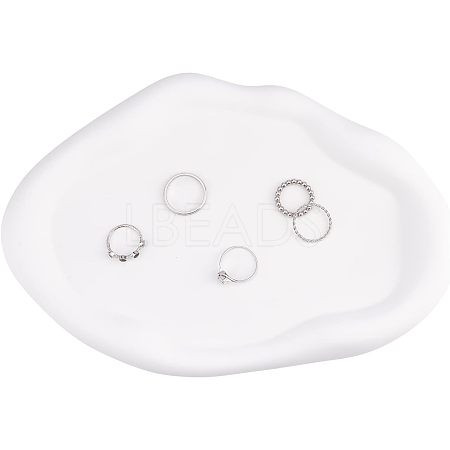 Gesso Jewelry Dish DJEW-WH0037-87-1