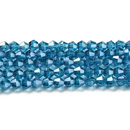 Transparent Electroplate Glass Beads Strands EGLA-A039-T4mm-A01-1