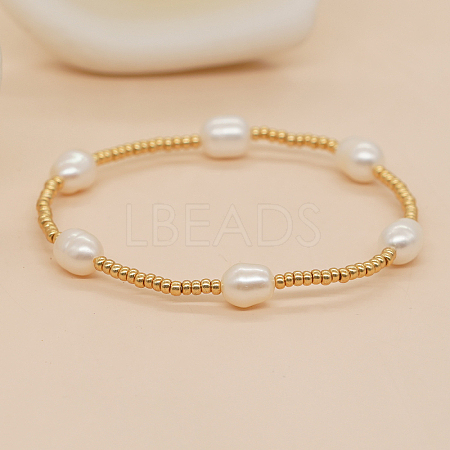 Gold Color 11/O TOHO Seed Beadd Strecth Bracelets HR2710-2-1