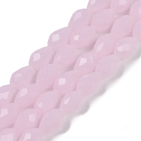 Electroplate Imitation Jade Glass Beads Strands EGLA-N013-J10mm-D01-1