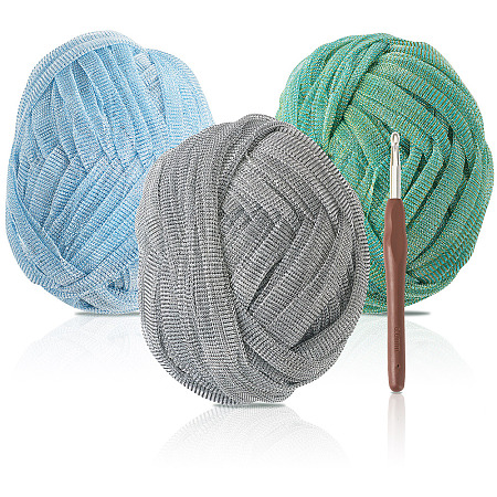 3 Skeins 3 Colors Polyester Yarn DIY-MB0002-06B-1