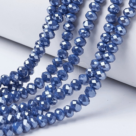 Electroplate Glass Beads Strands EGLA-A034-P3mm-A05-1