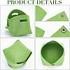 CHGCRAFT 5Pcs 5 Colors Foldable Felt Fleshy Flowerpot DIY-CA0003-95-5