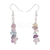 Natural Fluorite Chips Beaded Jewelry Set SJEW-JS01232-02-6