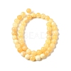 Natural Yellow Jade Beads Strands G-Q462-8mm-36-3