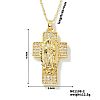 European and American Brass Pave Cubic Zirconis Virgin Mary Cross Pendant Necklaces IK3172-2-1