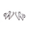 Gunmetal Plated Alloy Letter Pendants LS-PALLOY-J718-01B-W-1