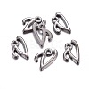 Gunmetal Plated Alloy Letter Pendants LS-PALLOY-J718-01B-V-2