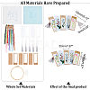DIY Flower Pattern Paper Bookmark Embroidery Making Kits DIY-WH0304-311-2