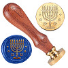 Candle Brass Sealing Wax Stamp Head AJEW-WH0208-894-1