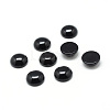 Dyed & Heated Natural  Black Agate Gemstone Cabochons G-T020-16mm-11-1