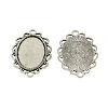 Tibetan Style Zinc Alloy Cabochon Connector Settings TIBEP-R334-280AS-RS-1