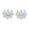 304 Stainless Steel Enamel Pendants STAS-N115-19A-G-1