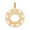 Plating Alloy Pendant Cabochon Settings PALLOY-T090-16G-1