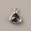 Faceted Glass Pendants GLAA-WH0030-13P-02-1