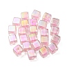 UV Plating Transparent Acrylic European Beads OACR-F004-10F-1