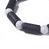 Natural Lava Rock Beaded Stretch Bracelets BJEW-G613-01A-2