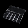 10 Grids Plastic Bead Containers with Cover CON-K002-03E-3